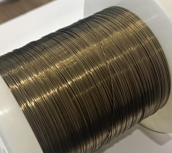 Golden oxidized Nitinol flat wire memory alloy