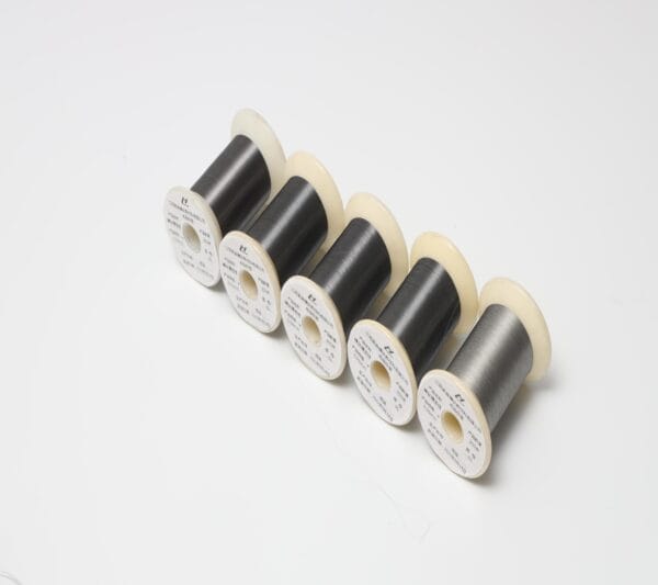 Close-up of electropolished nitinol muscle wire