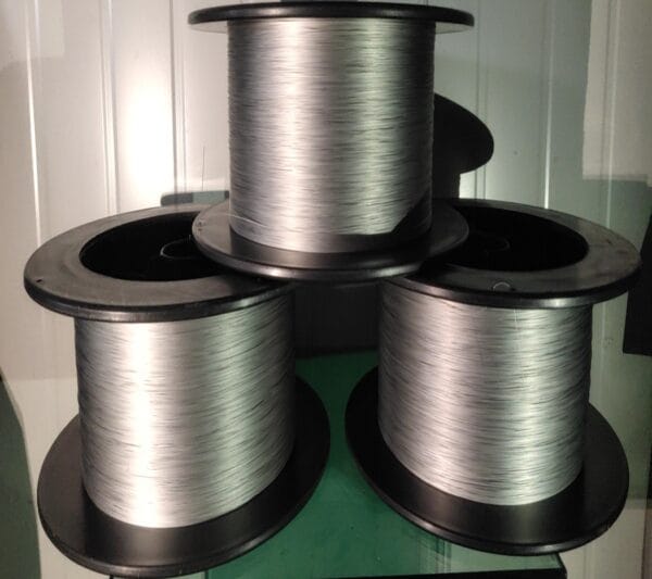 Close-up of polished Nitinol Wire used in bionic robotic joints, showcasing smooth surface finish